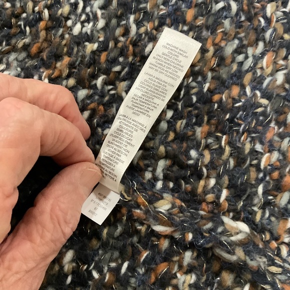 Chico's Soft Chunky Knit Fringe Open Front Cardigan Multicolor Size 12 (Ch… - Picture 7 of 12